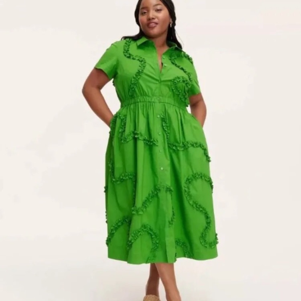 Kate Spade for Target green ribbon shirt dress xs - SOLD OUT
